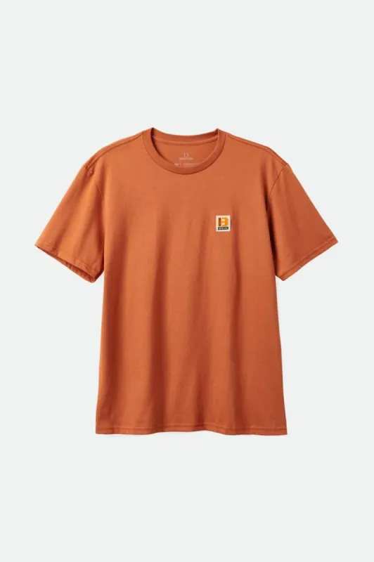 Builders S/S Standard Tee - Terracotta sold by Brixton