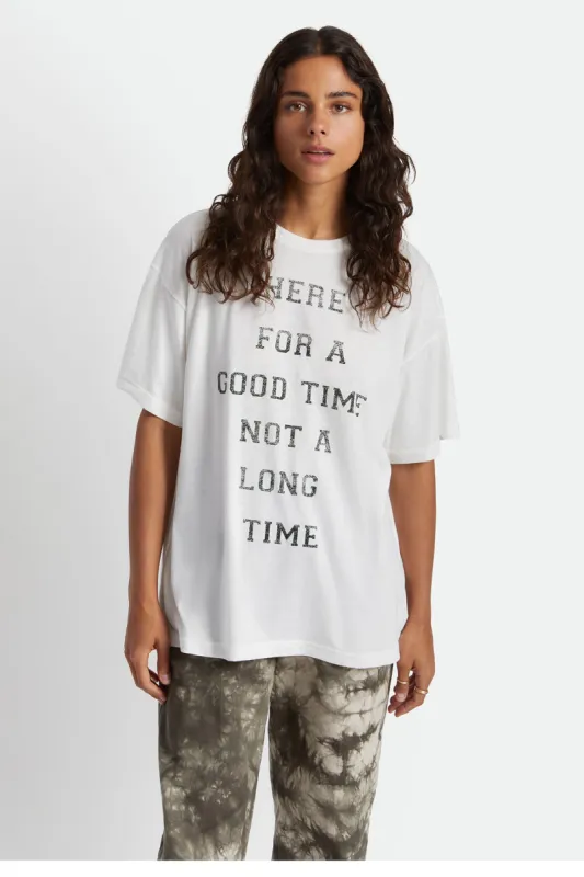 Goodtime Women's S/S Oversized Tee - Off White sold by Brixton