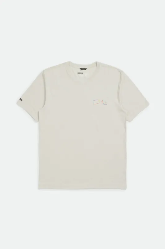 Beaufort S/S Tee - Stone made by Brixton