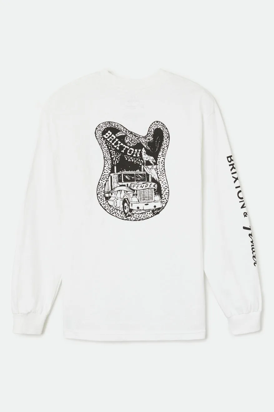 Fender Highway L/S Standard Tee - White sold by Brixton product image thumbnail 2