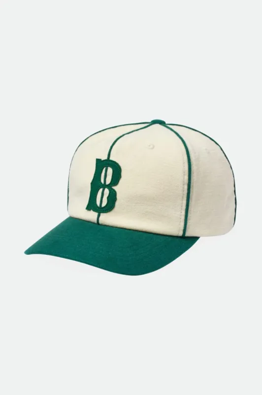 Big B MP Cap - Off White/Kelly Green sold by Brixton