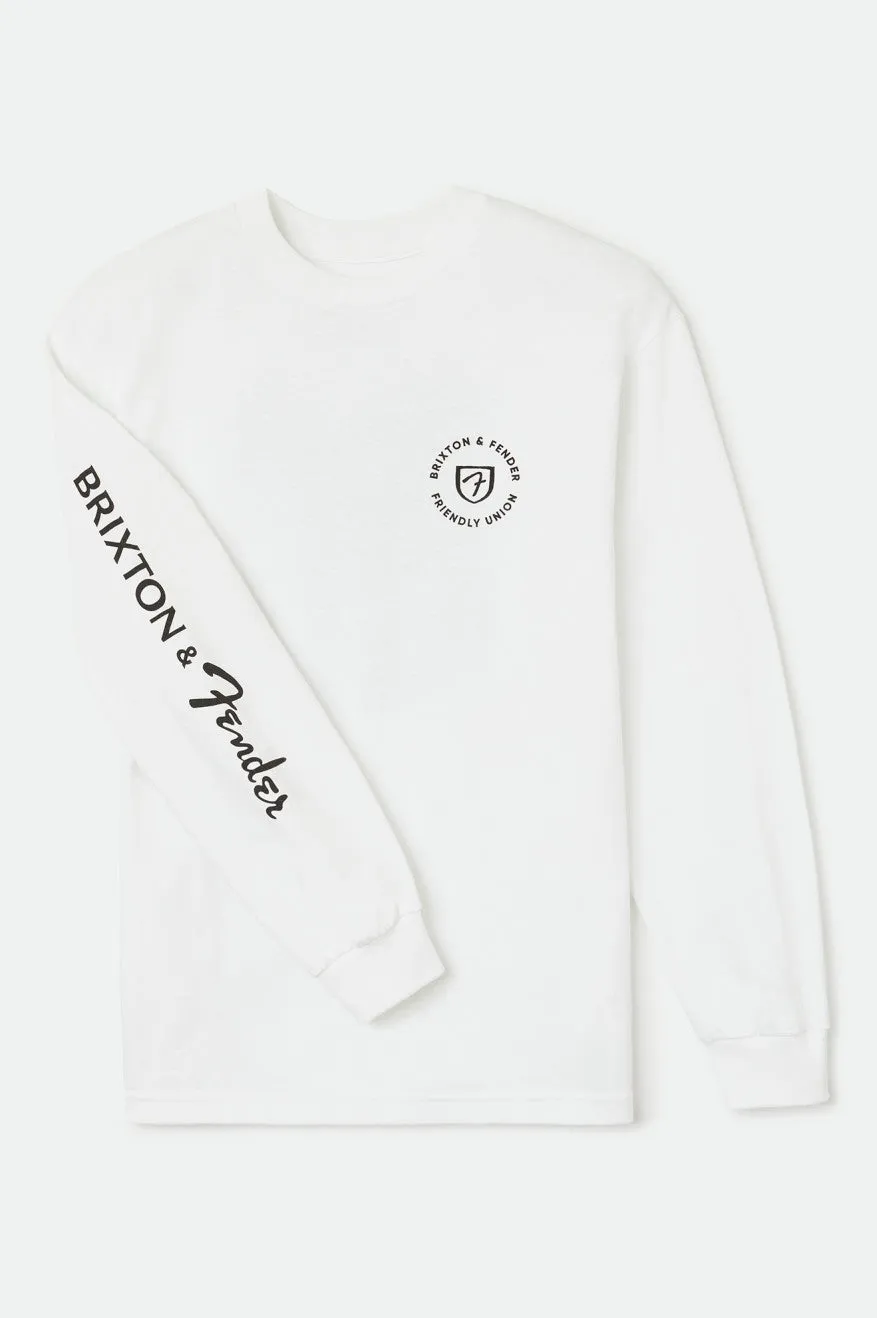 Fender Highway L/S Standard Tee - White sold by Brixton product image thumbnail 3