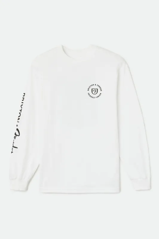 Fender Highway L/S Standard Tee - White sold by Brixton
