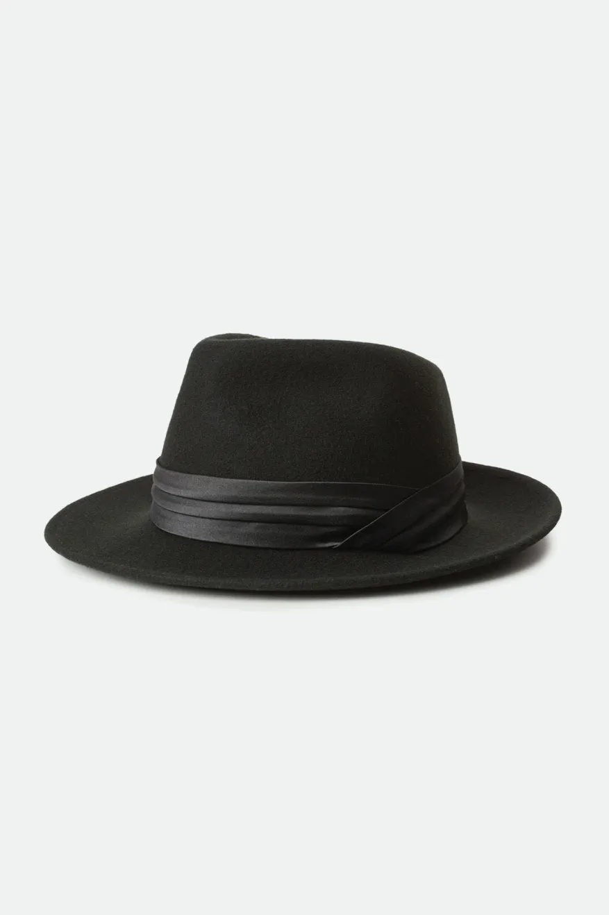 Goodman Fedora - Black sold by Brixton