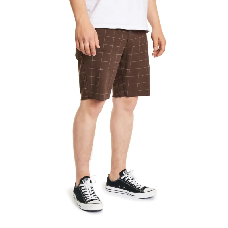 Toil II Short - Brown Plaid sold by Brixton