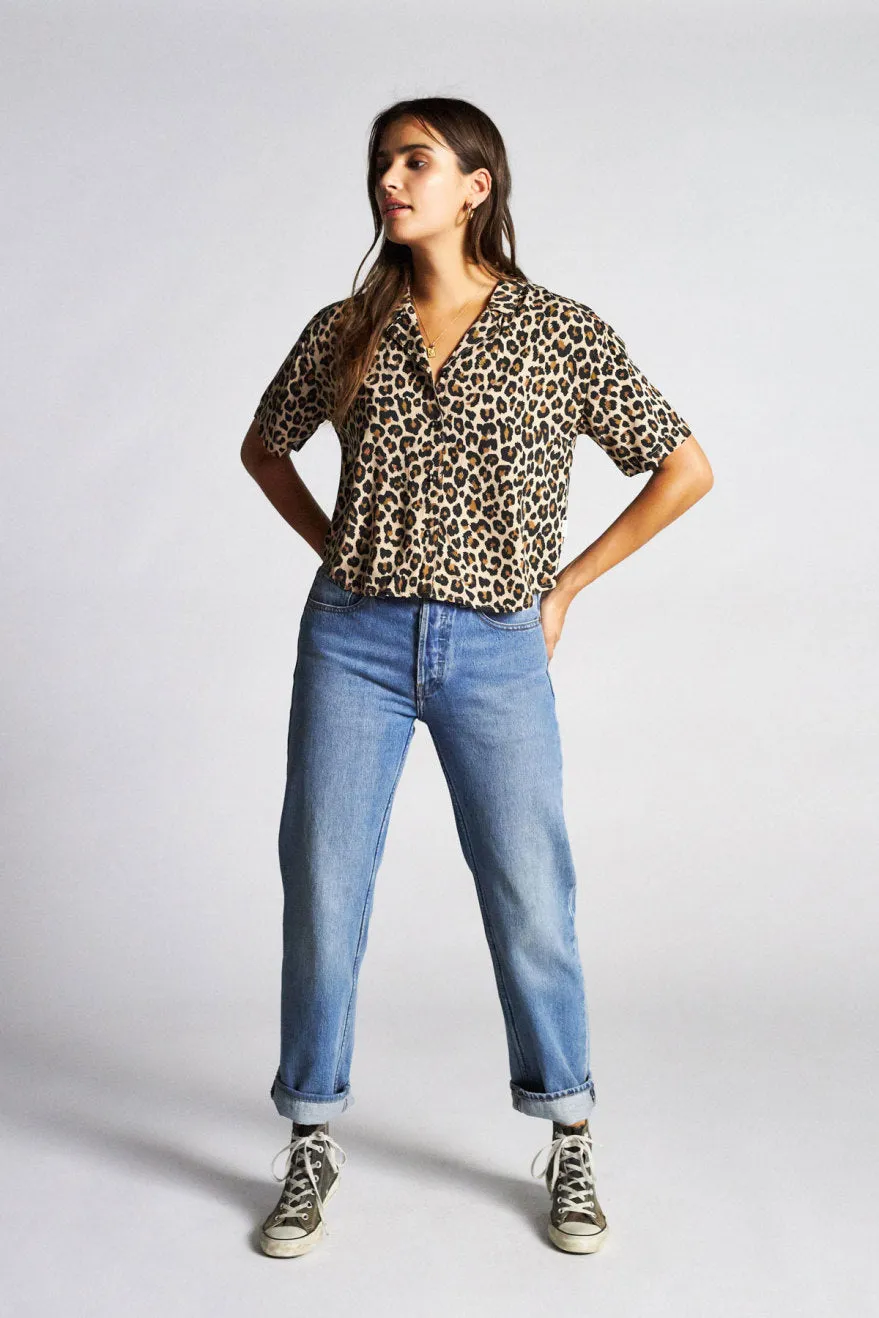 Naomi S/S Woven - Leopard sold by Brixton