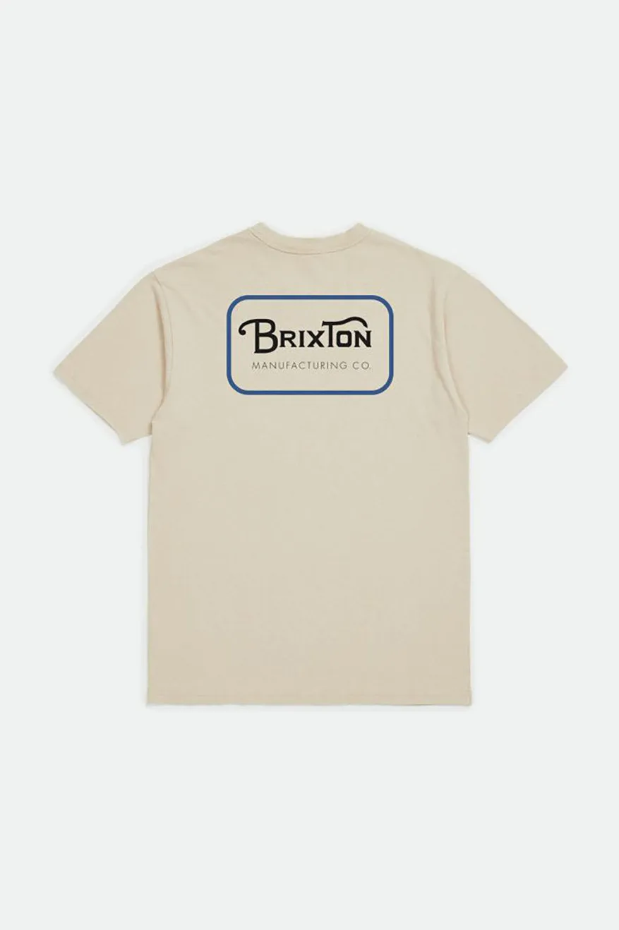 Grade S/S Standard Tee - Vanilla/Blue sold by Brixton product image thumbnail 2