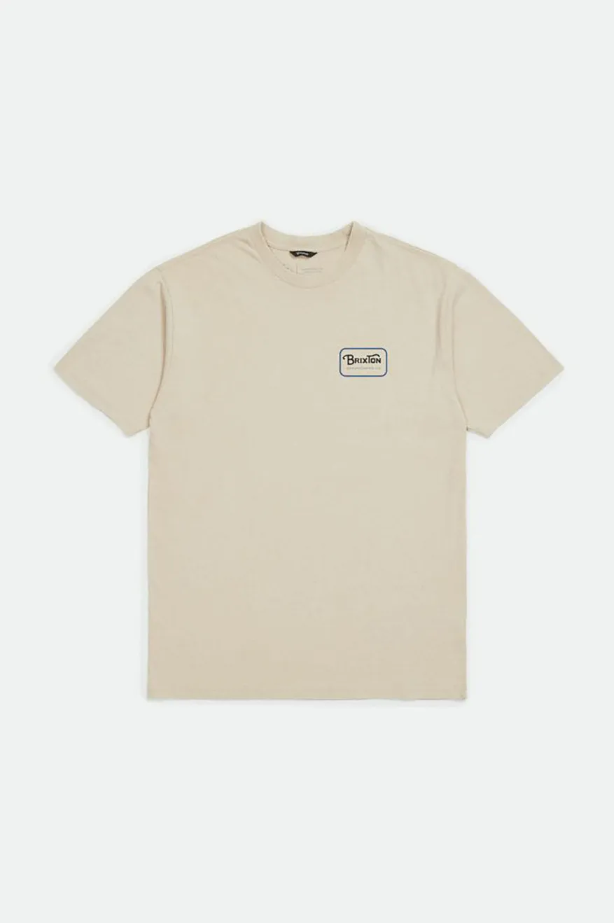 Grade S/S Standard Tee - Vanilla/Blue sold by Brixton