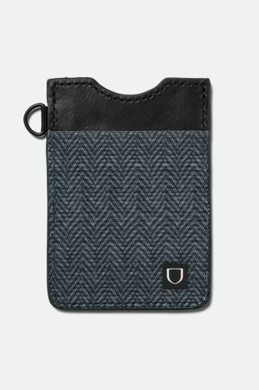 Brixton x Thread Card Holder - Grey/Black sold by Brixton