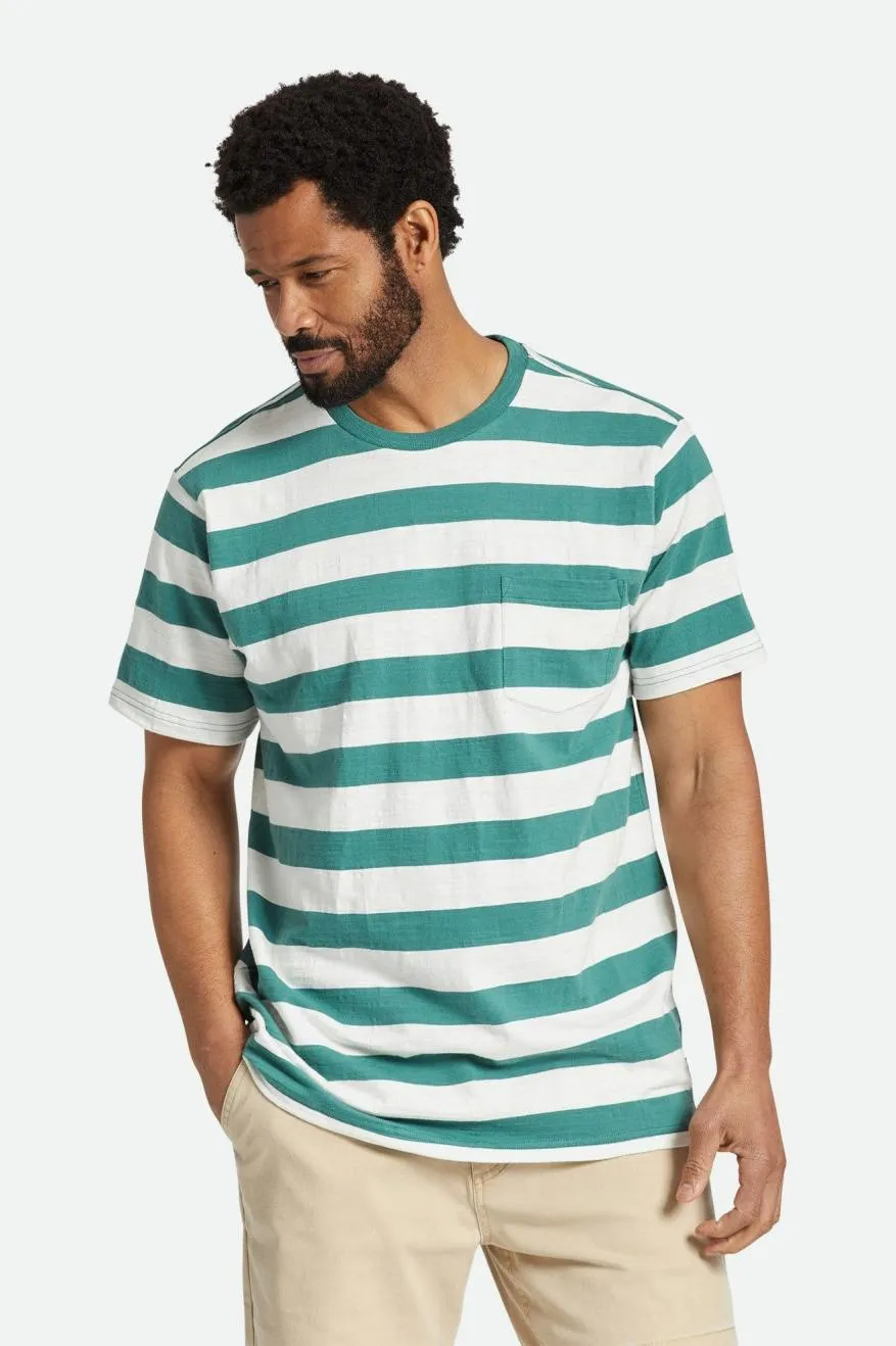 Hilt Slub S/S Pocket Tee - Spruce/Off White sold by Brixton