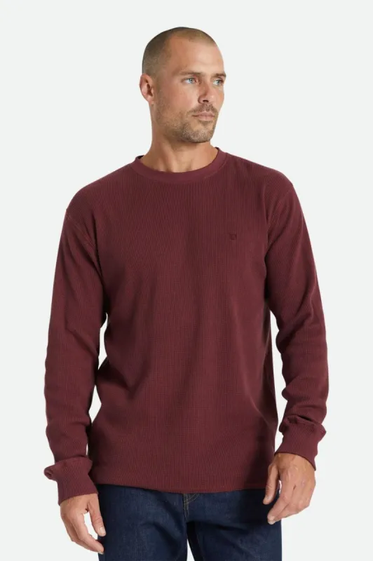 Reserve Thermal L/S Tee - Mahogany sold by Brixton