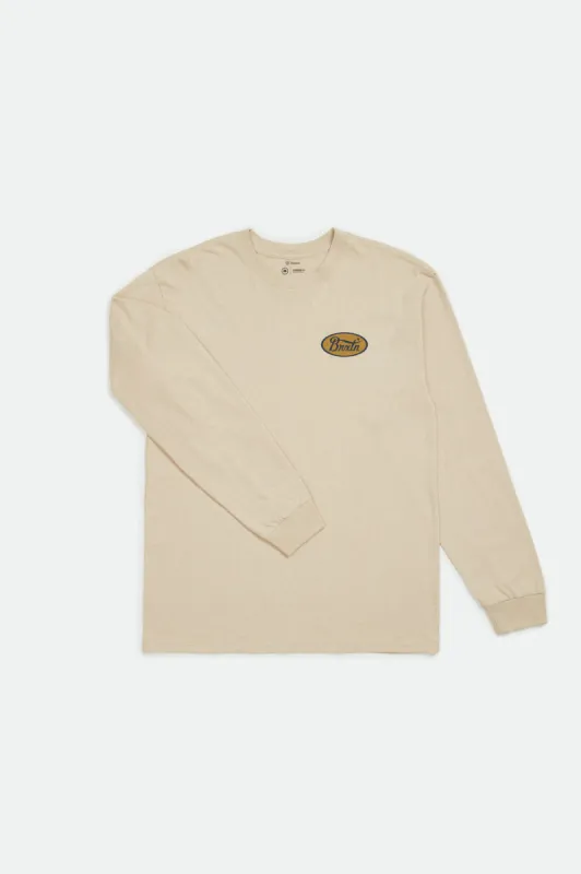 Parsons II L/S Standard Tee - Sand sold by Brixton