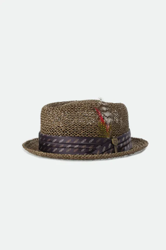 Stout Straw Pork Pie - Brown/Black sold by Brixton