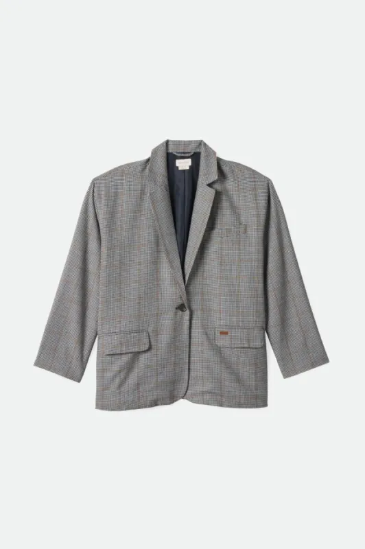 Axl Oversized Blazer - Black/Off White sold by Brixton