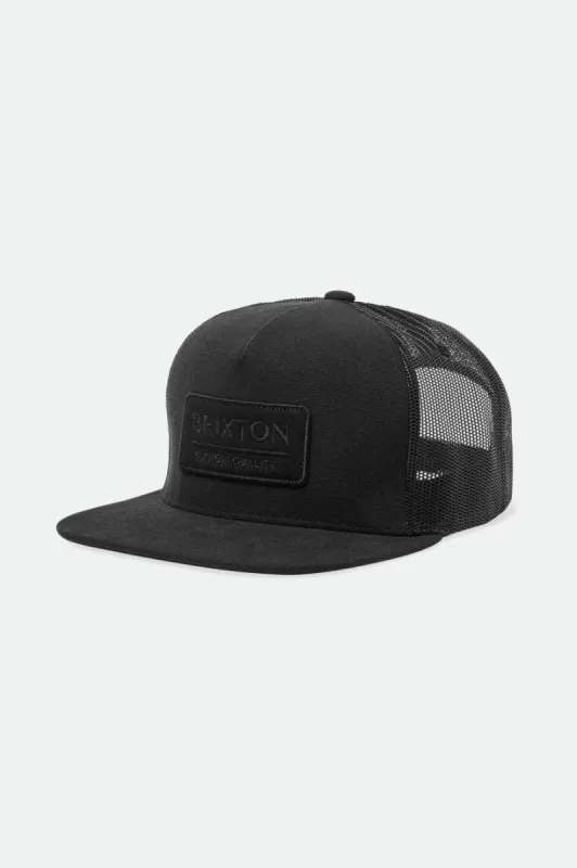 Palmer Proper MP Trucker Hat - Black/Black sold by Brixton