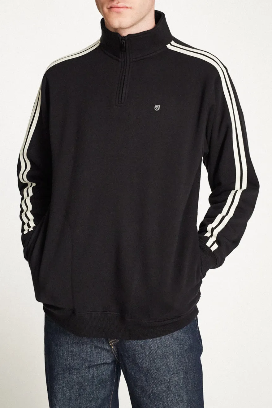 B-Shield 1/2 Zip - Black/Cream sold by Brixton