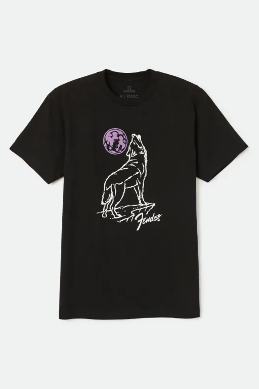 Fender Howlin S/S Standard Tee - Black sold by Brixton