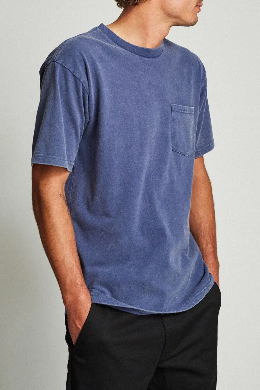 Basic S/S Standard Pocket Tee - Deep Blue sold by Brixton