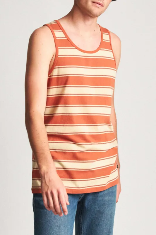 Hilt Tank Top - Henna/Parchment sold by Brixton