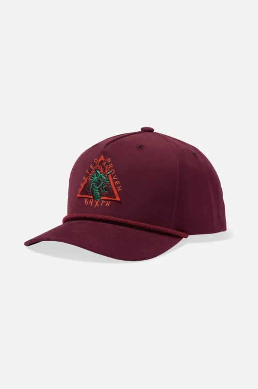 Puff NetPlus MP Snapback - Mahogany sold by Brixton