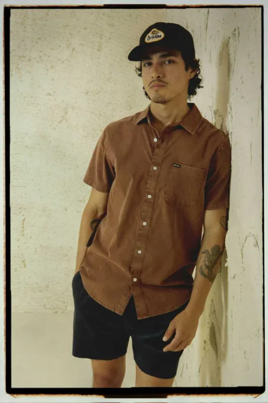 Charter Sol Wash S/S Woven Shirt - Sepia Sol Wash sold by Brixton