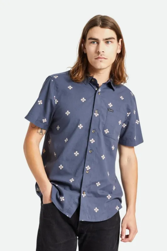Charter Print S/S Woven Shirt - Ombre Blue Bandana Floral sold by Brixton