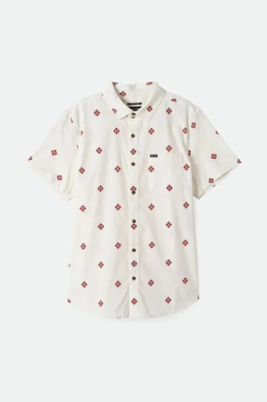 Charter Print S/S Woven Shirt - Off White Bandana Floral sold by Brixton