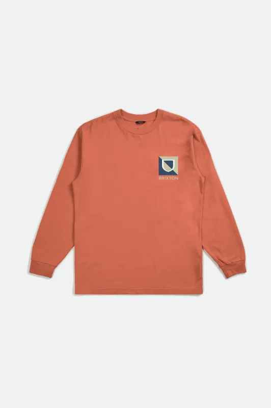 Beta Split L/S Standard Tee - Apricot Jam sold by Brixton