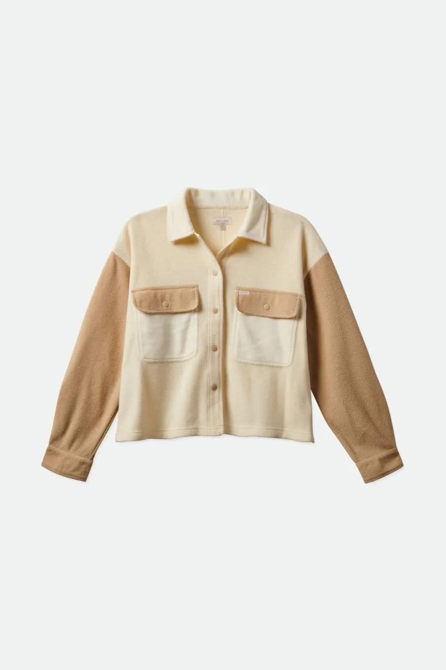 Bowery Women's L/S Arctic Stretch Fleece - Dove/Vanilla sold by Brixton