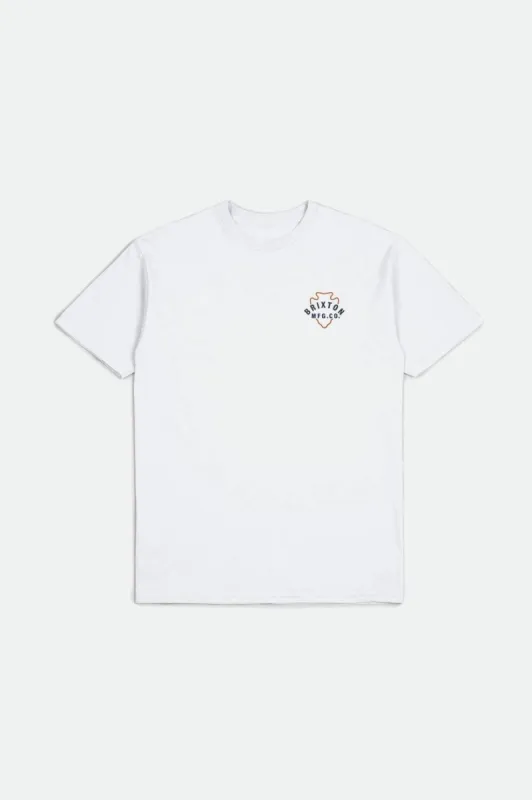 Cleburne S/S Standard Tee - White sold by Brixton