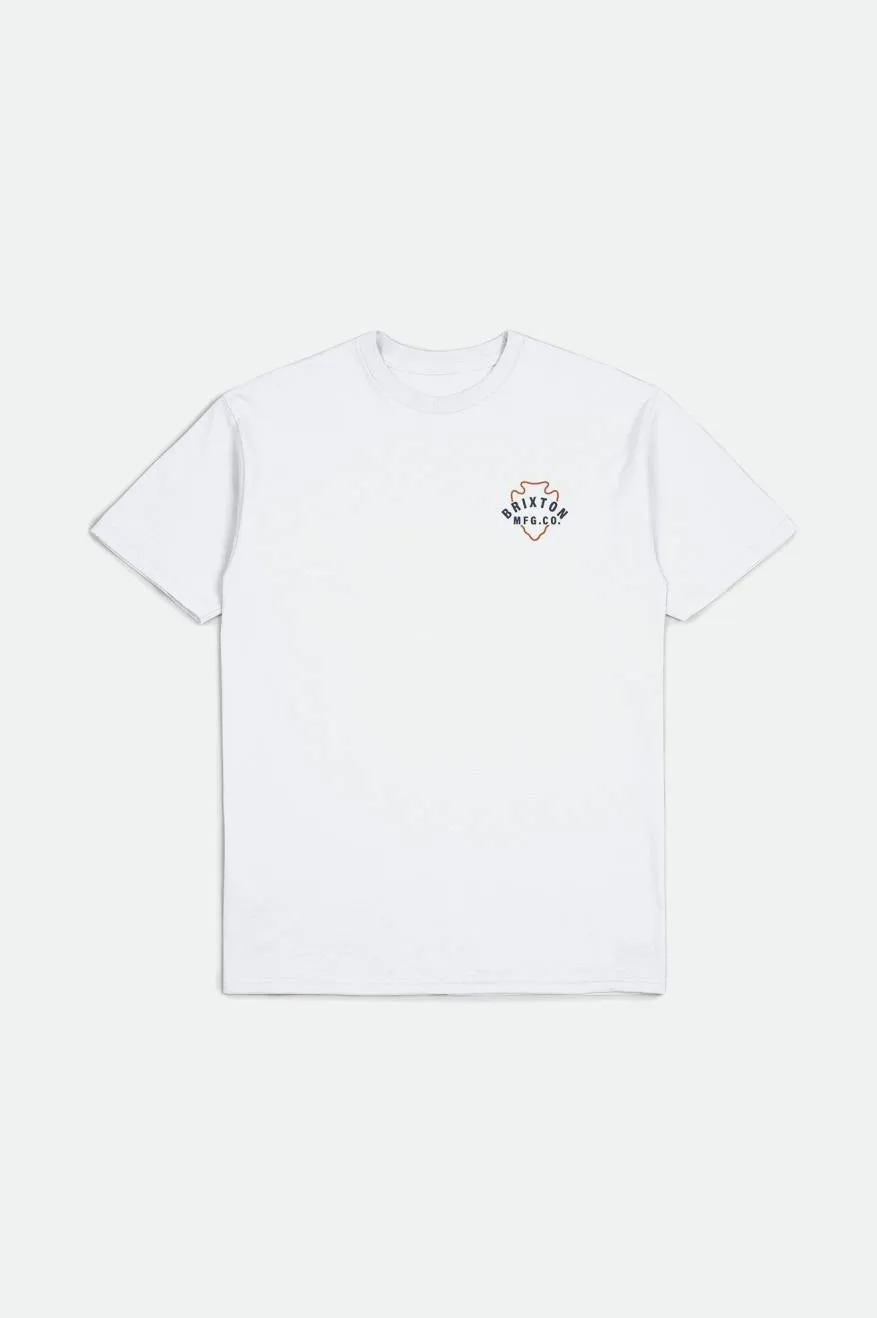Cleburne S/S Standard Tee - White sold by Brixton