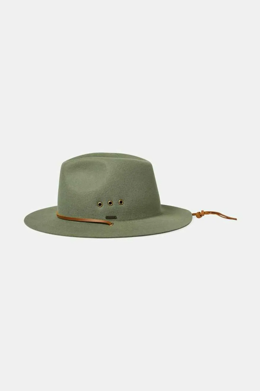 Wesley Weather Guard Packable Fedora - Light Moss sold by Brixton product image thumbnail 3