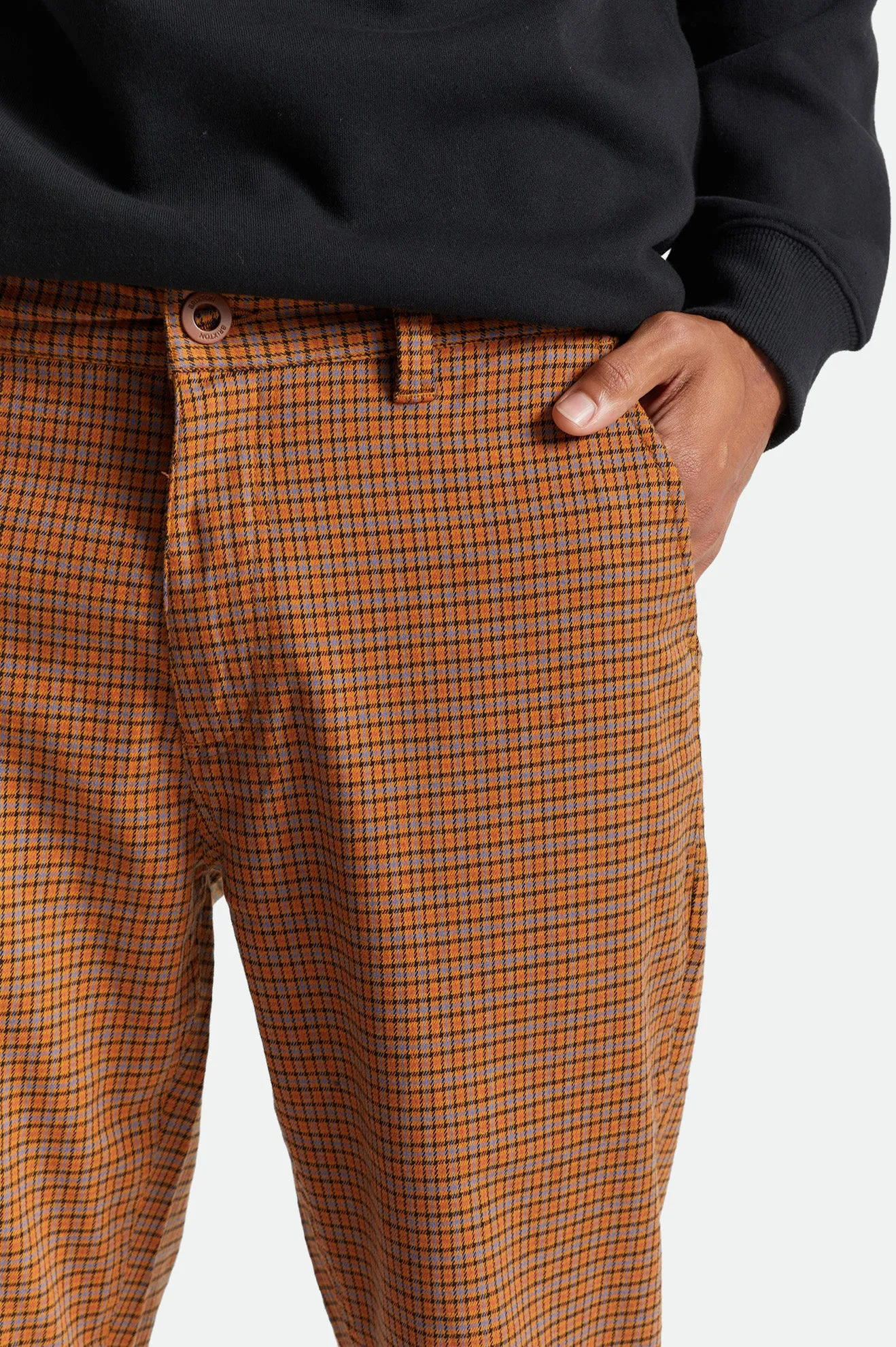 Choice Chino Pant - Brick Plaid sold by Brixton product image thumbnail 5