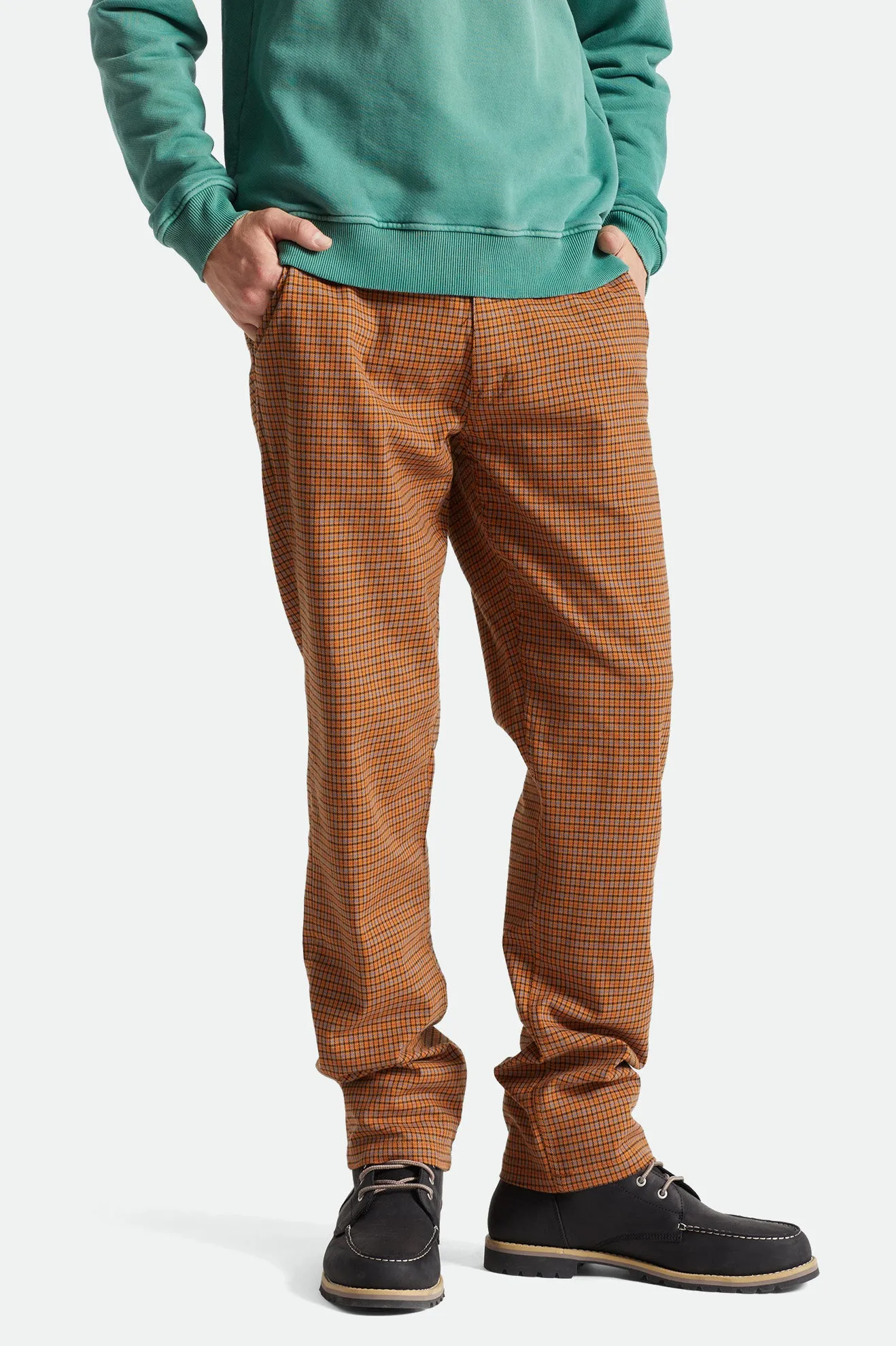 Choice Chino Pant - Brick Plaid sold by Brixton