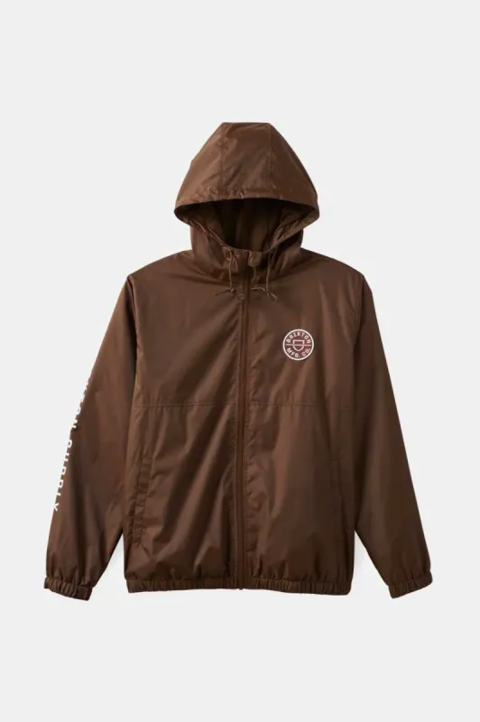 Claxton Crest Lightweight Jacket - Pinecone Brown sold by Brixton