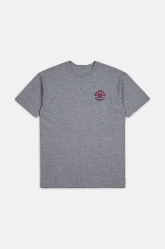Boys Oath II S/S Standard Tee - Heather Grey sold by Brixton