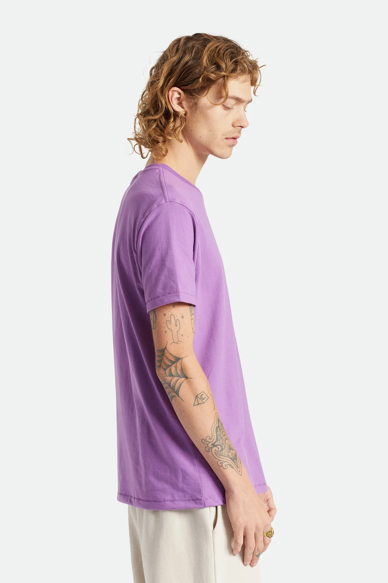 Premium Cotton S/S Pocket Tee - Orchid sold by Brixton product image thumbnail 4