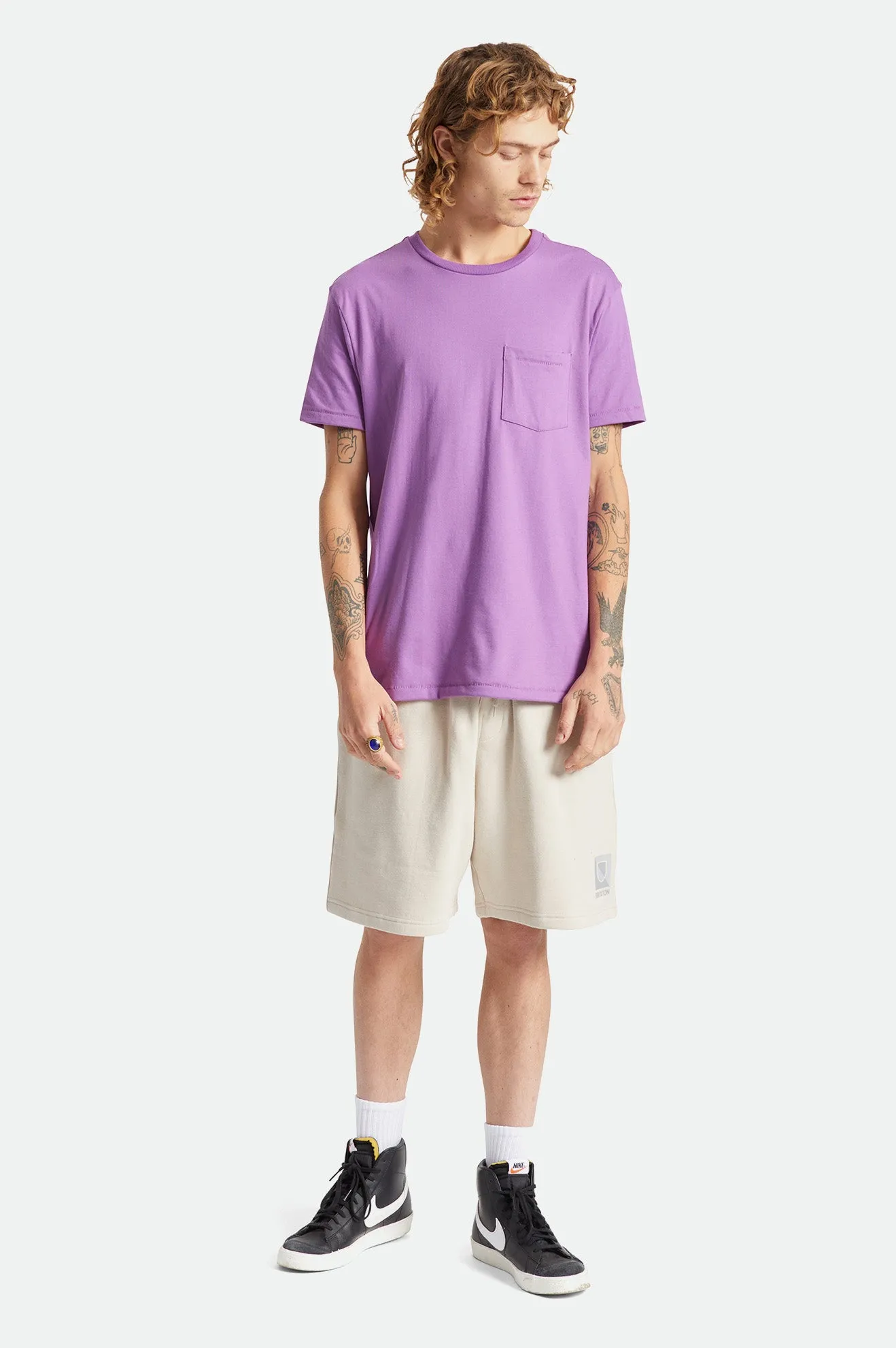 Premium Cotton S/S Pocket Tee - Orchid sold by Brixton product image thumbnail 3
