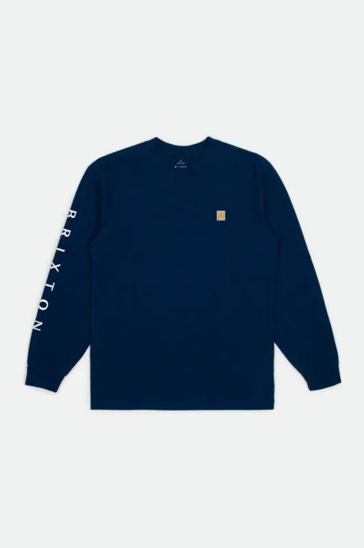 Beta L/S Standard Tee - Navy sold by Brixton