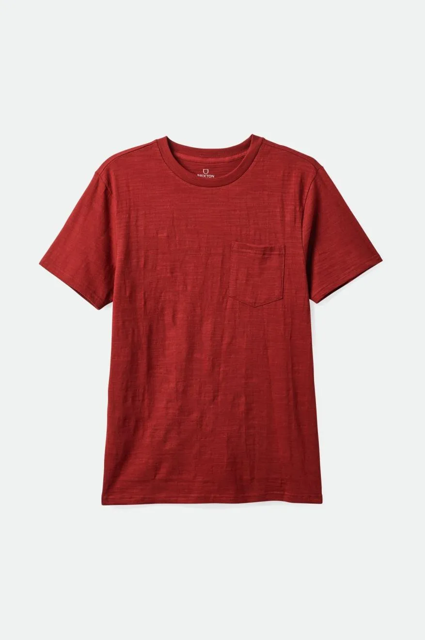 Basic Slub S/S Pocket Tee - Island Berry sold by Brixton
