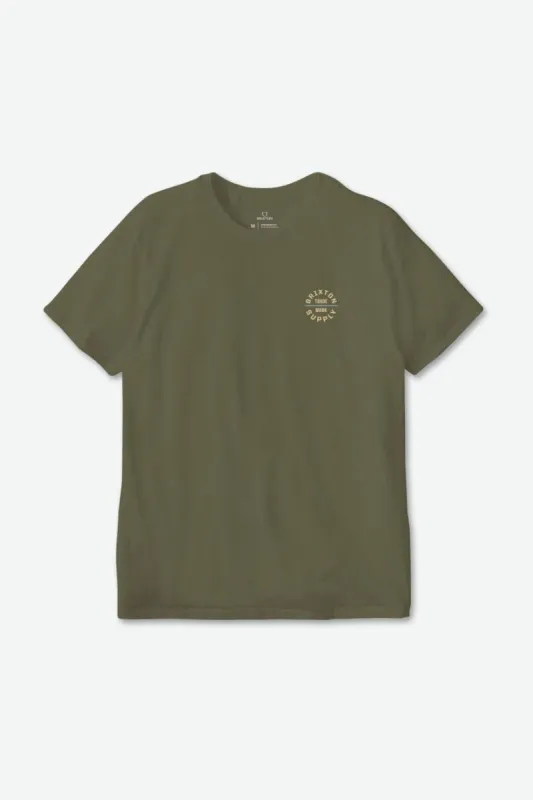 Oath V S/S Standard Tee - Olive Surplus/Dusty Blue sold by Brixton