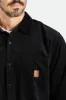 Porter L/S Waffle Corduroy - Black sold by Brixton