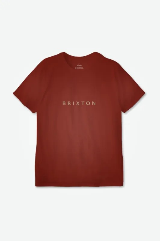 Alpha Line S/S Relaxed Tee - Island Berry Garment Dye sold by Brixton