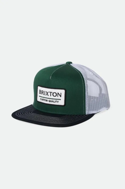 Palmer Proper MP Trucker Hat - Pine Needle/Washed Black sold by Brixton
