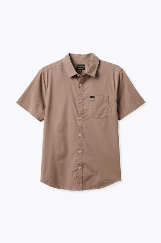 Charter Sol Wash S/S Woven Shirt - Cinder Grey Sol Wash sold by Brixton