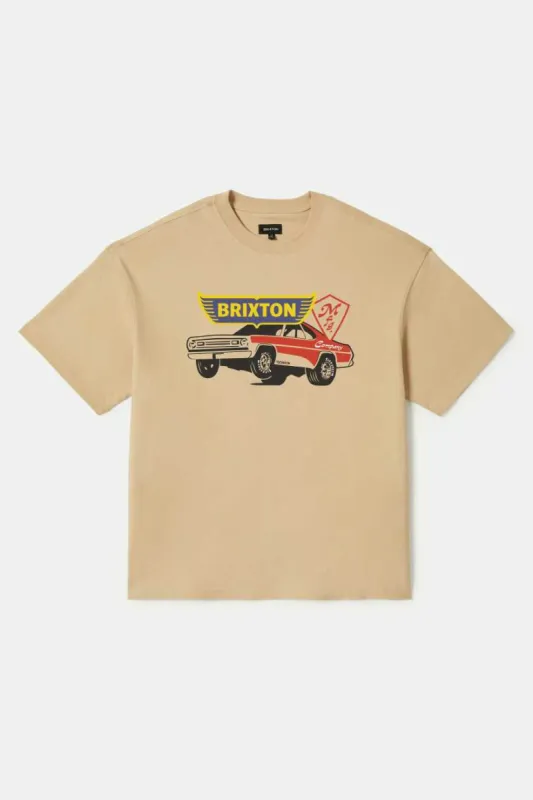 Barona Heavyweight Relaxed T-Shirt - Cream Classic Wash sold by Brixton