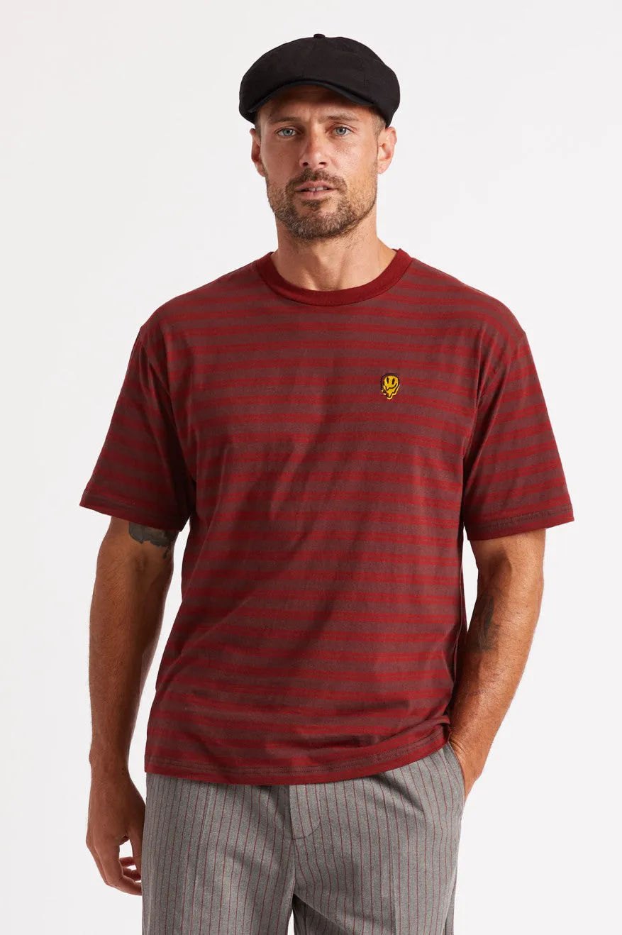 Hilt Melter S/S Knit - Dark Brick/Wine sold by Brixton