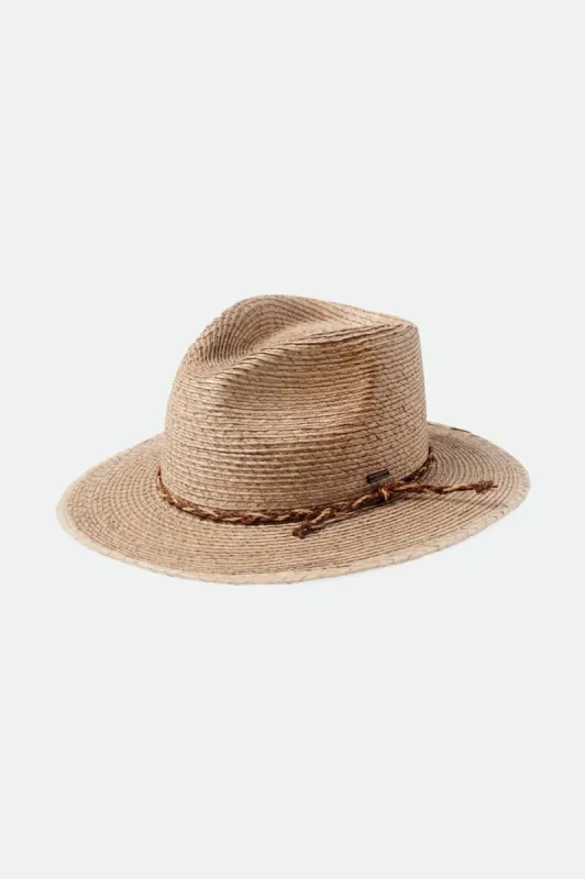 Messer Western Straw Fedora - Sand sold by Brixton