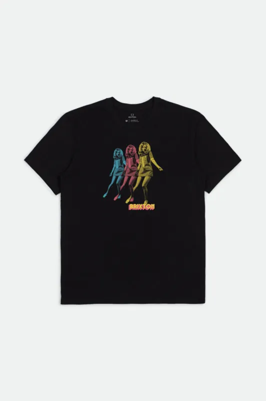 Sequence S/S Tailored Tee - Black sold by Brixton