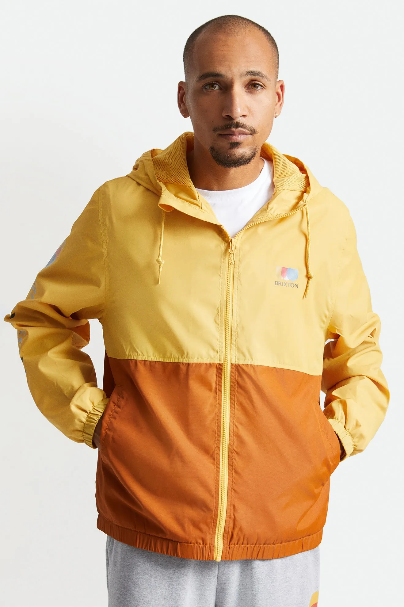 Claxton Alton Lightweight Zip Hood Jacket - Weller Yellow/Caramel sold by Brixton product image thumbnail 5